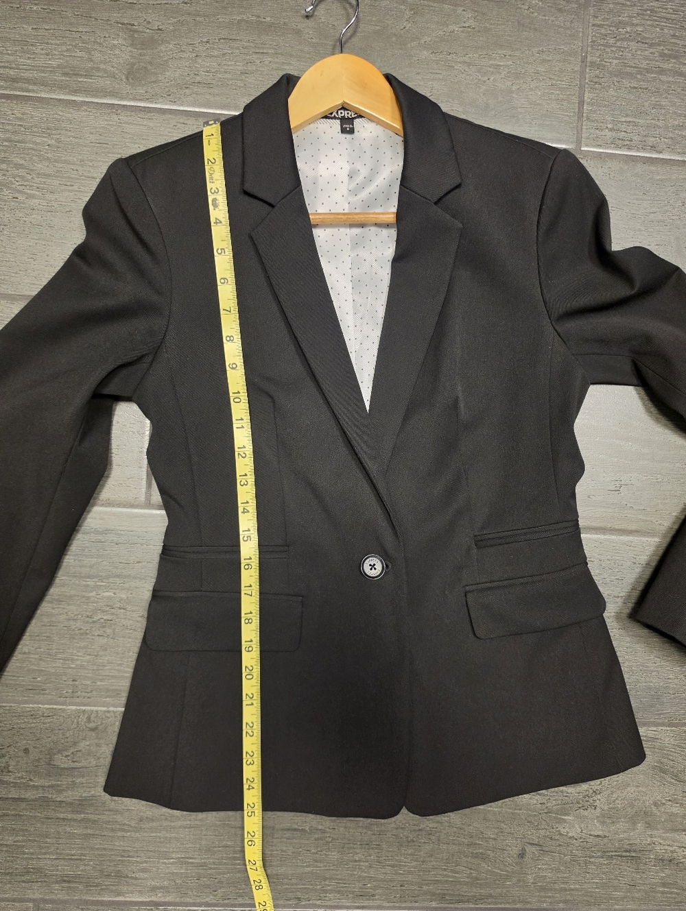 EXPRESS Black Tailored Blazer – Classic One-Button Suit Jacket - Picture 11 of 13